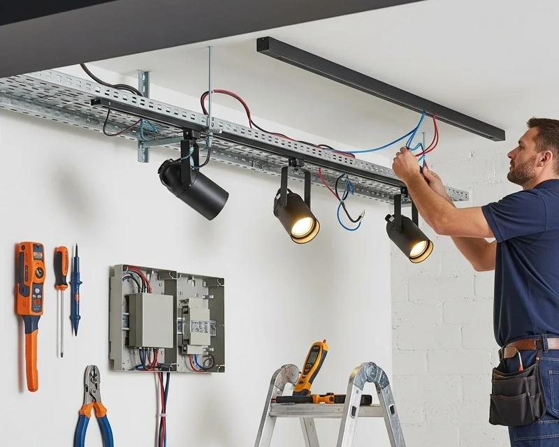 Installation af spotlights og belysningsarmaturer